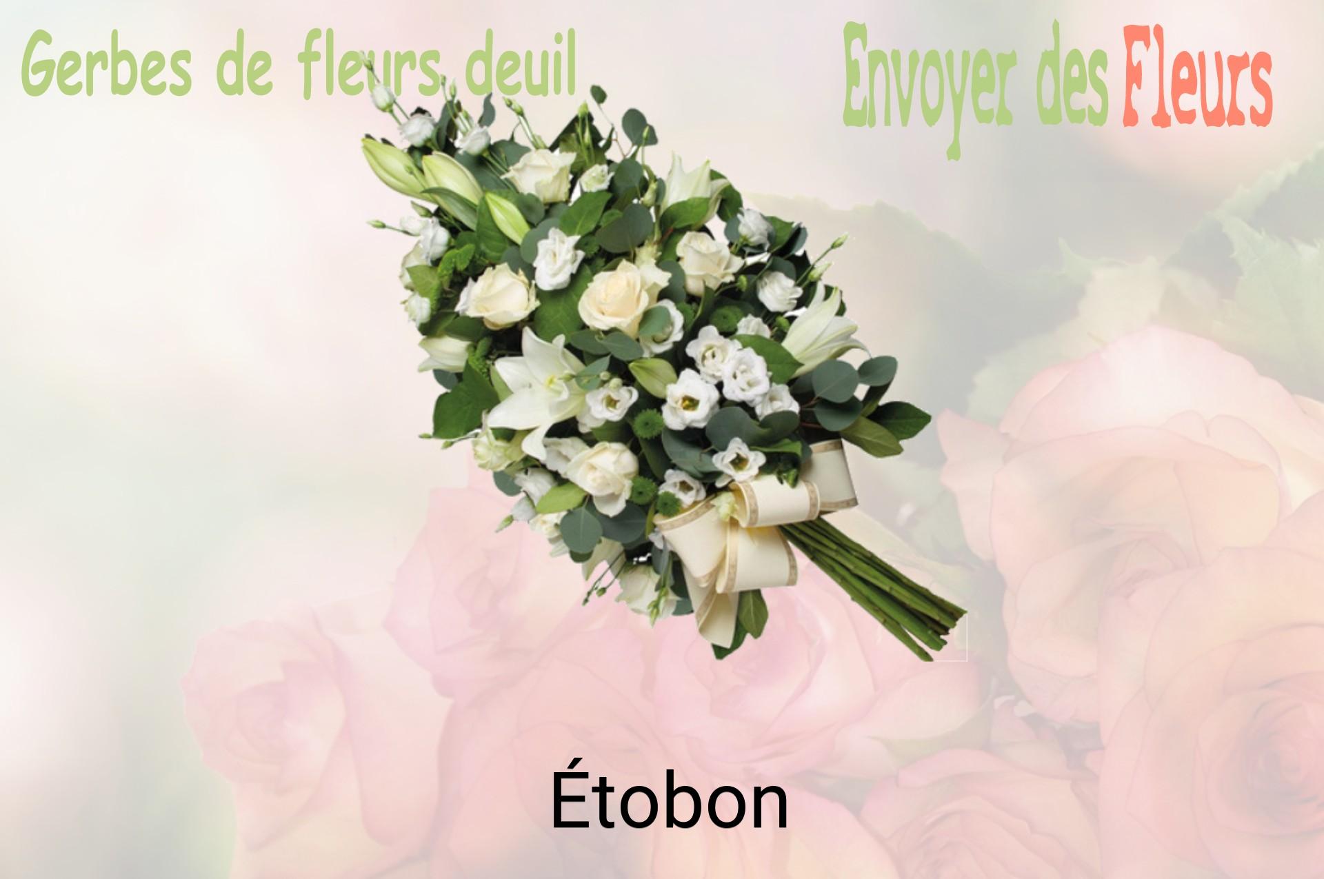 Gerbe de fleurs de deuil livrée à Étobon